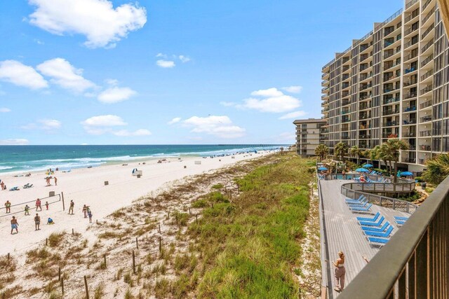 11619 Front Beach Rd Unit 201, Panama City Beach, FL 32407 - property view of water featuring a view of the beach