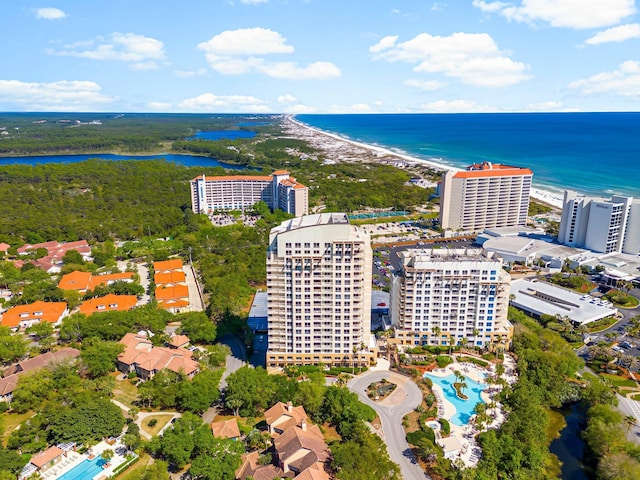 5000 S Sandestin Blvd Unit 6806, Sandestin, FL 32550 - drone / aerial view featuring a water view and a beach view