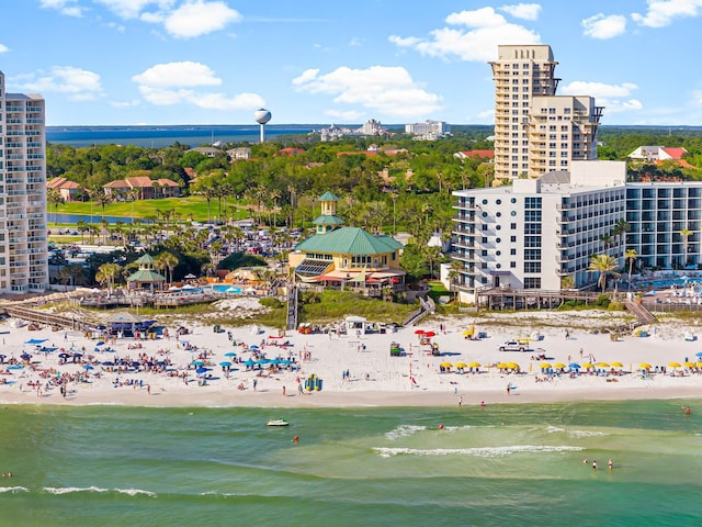 5000 S Sandestin Blvd Unit 6806, Sandestin, FL 32550 - drone / aerial view featuring a water view and a view of the beach