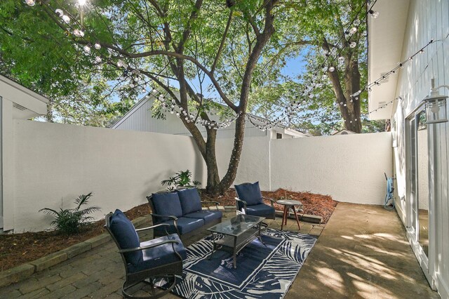 496 Linkside Dr, Miramar Beach, FL 32550 - view of patio / terrace featuring a fenced backyard and an outdoor hangout area