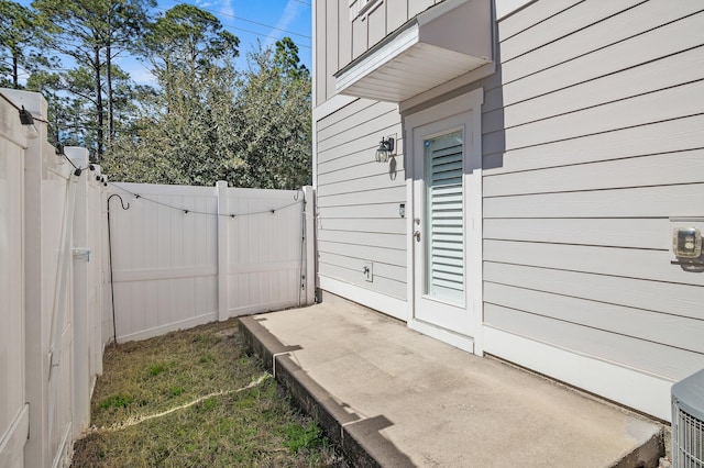 view of patio with fence