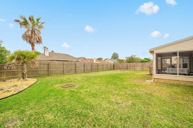 119 Long Pointe Dr, Mary Esther, FL 32569 - fenced backyard featuring a sunroom