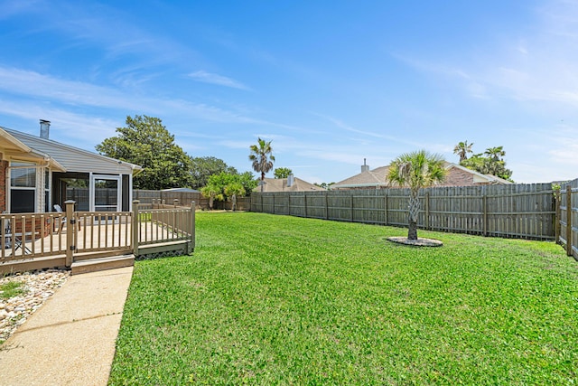 119 Long Pointe Dr, Mary Esther, FL 32569 - fenced backyard with a deck