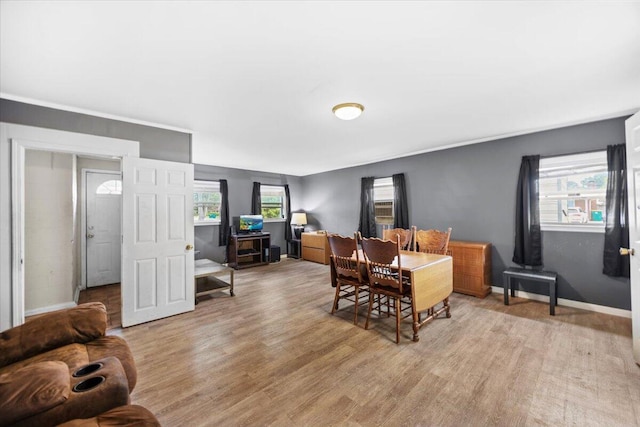 706 Mary Ave, Fort Walton Beach, FL 32547 - living area with baseboards and light wood-type flooring