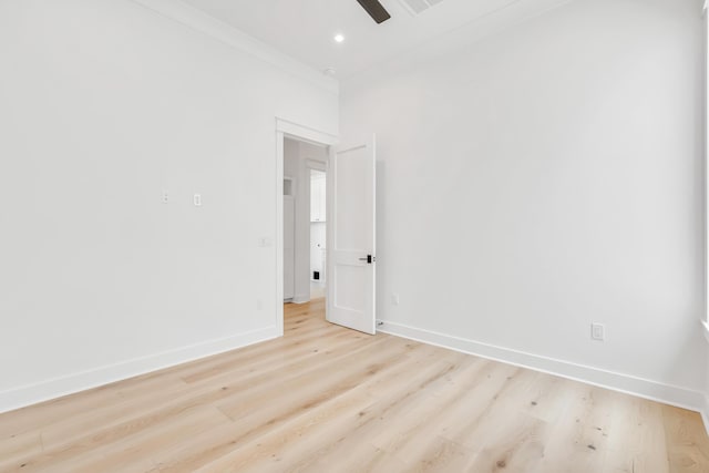 63 W Firethorn Cir Lot 65, Watersound, FL 32461 - spare room with light wood-style floors, a ceiling fan, and recessed lighting