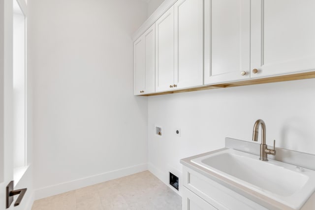 63 W Firethorn Cir Lot 65, Watersound, FL 32461 - washroom featuring cabinet space, hookup for an electric dryer, and hookup for a washing machine
