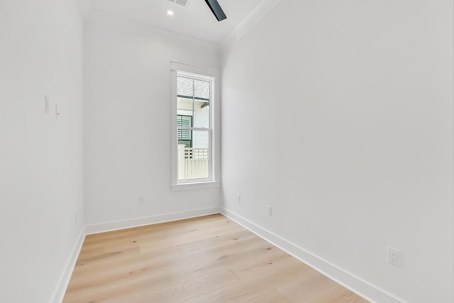 63 W Firethorn Cir Lot 65, Watersound, FL 32461 - unfurnished room featuring ceiling fan, light wood finished floors, crown molding, and recessed lighting