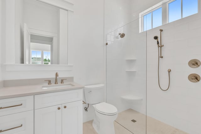 63 W Firethorn Cir Lot 65, Watersound, FL 32461 - bathroom with a walk in shower, healthy amount of natural light, and vanity