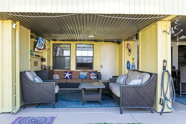 view of patio featuring outdoor lounge area