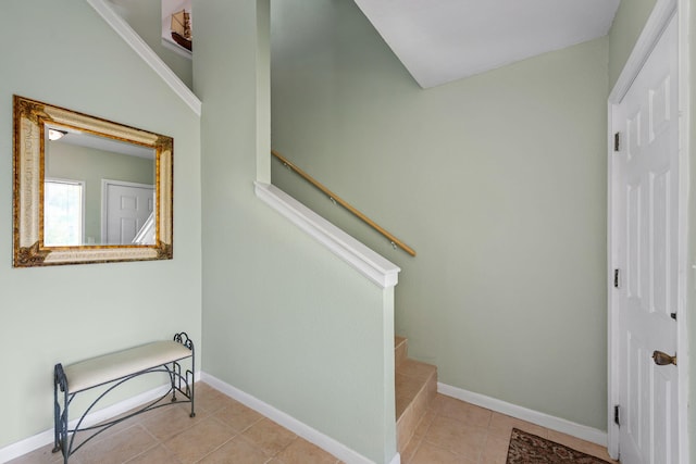 8520 Gulf Blvd # Ut-39, Navarre, FL 32566 - staircase with tile patterned flooring and baseboards