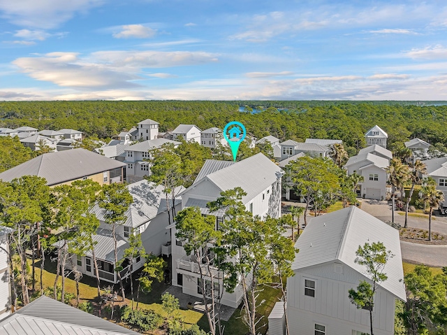 107 Grande Pointe Dr, Inlet Beach, FL 32461 - aerial perspective of suburban area with a heavily wooded area