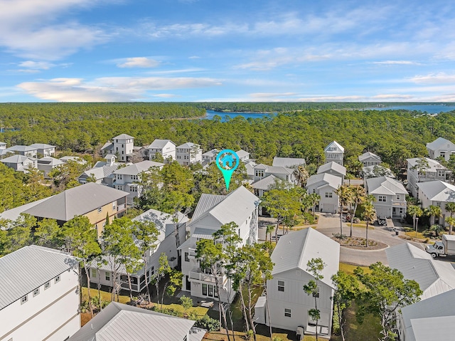 107 Grande Pointe Dr, Inlet Beach, FL 32461 - aerial view of residential area featuring a forest and a large body of water