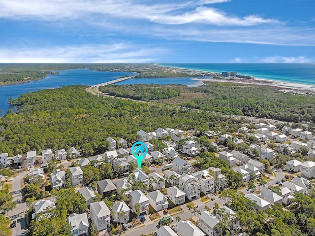 107 Grande Pointe Dr, Inlet Beach, FL 32461 - aerial overview of property's location with a large body of water and nearby suburban area