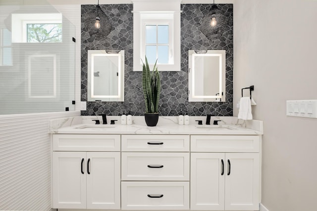 107 Grande Pointe Dr, Inlet Beach, FL 32461 - full bathroom featuring double vanity and healthy amount of natural light