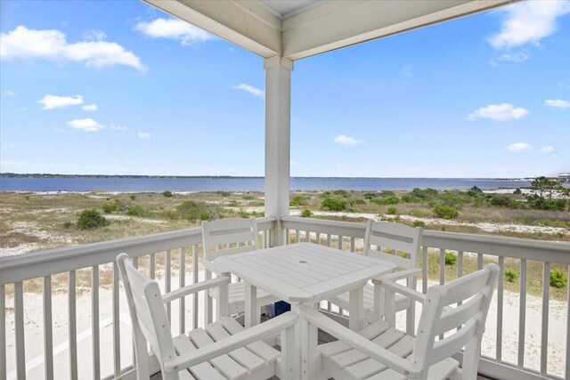 1454 Seaside Cir, Navarre, FL 32566 - wooden terrace with a water view