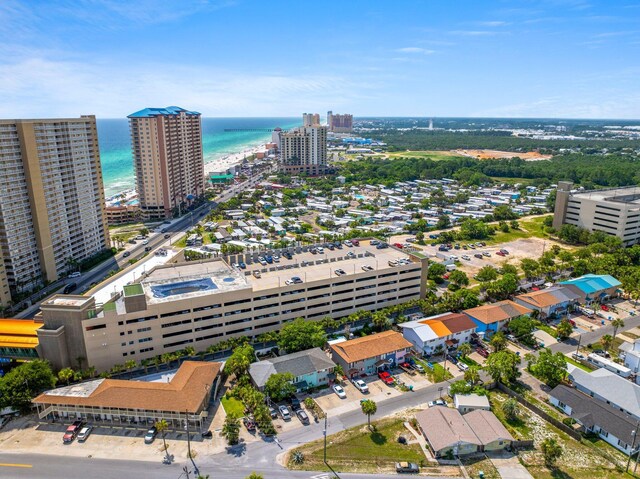 bird's eye view with a water view and a city view