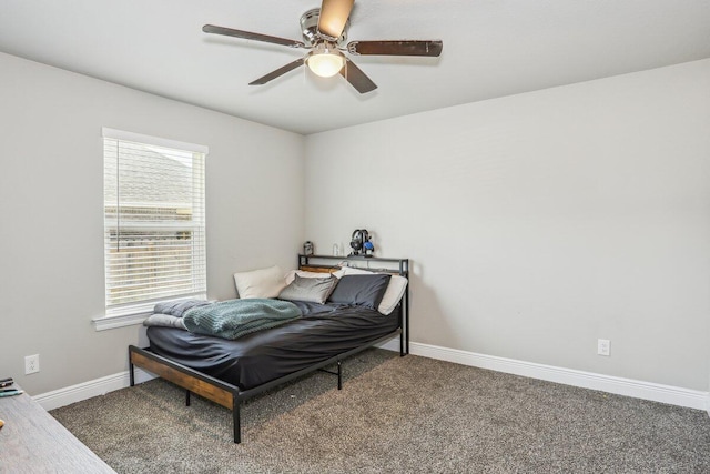 3291 Secret Isle Way, Navarre, FL 32566 - bedroom featuring carpet, baseboards, and ceiling fan