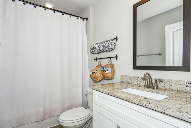 3291 Secret Isle Way, Navarre, FL 32566 - bathroom featuring toilet, vanity, and shower / bathtub combination with curtain