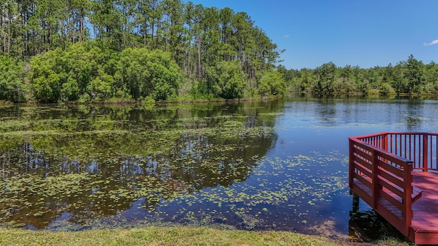 554 Magnolia Lake Dr, Defuniak Springs, FL 32433 - dock area with a water view and a view of trees