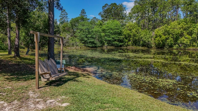 554 Magnolia Lake Dr, Defuniak Springs, FL 32433 - view of yard with a water view and a wooded view
