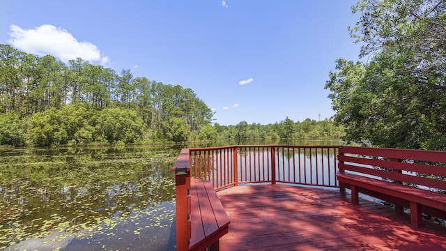 554 Magnolia Lake Dr, Defuniak Springs, FL 32433 - deck with a water view and a wooded view
