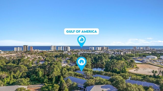 387 Twin Lakes Ln, Destin, FL 32541 - view of urban area with a large body of water and a tree filled landscape