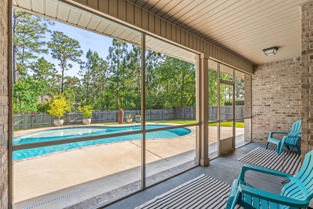 7045 Leisure St, Navarre, FL 32566 - view of unfurnished sunroom