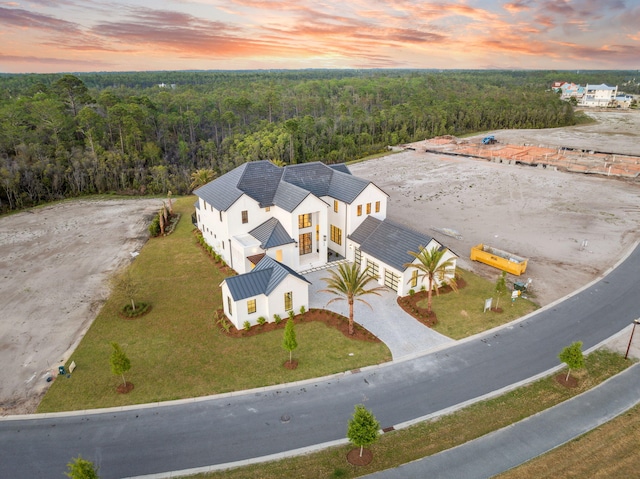 724 Windsong Dr, Inlet Beach, FL 32461 - aerial view featuring a wooded view