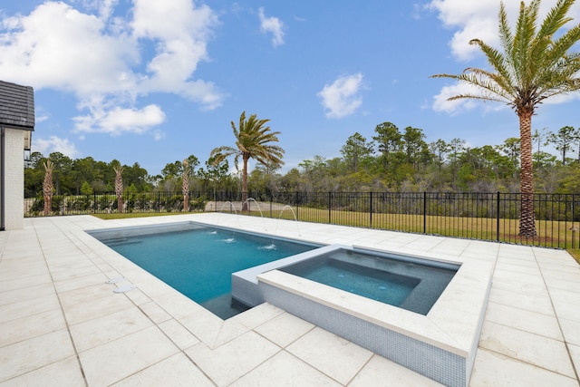 724 Windsong Dr, Inlet Beach, FL 32461 - view of pool with fence, a pool with connected hot tub, and a patio