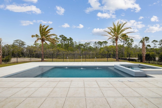 724 Windsong Dr, Inlet Beach, FL 32461 - view of pool with a pool with connected hot tub and fence