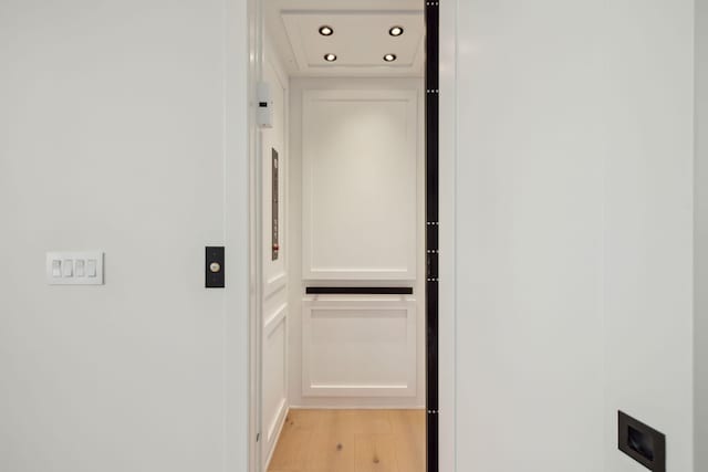 724 Windsong Dr, Inlet Beach, FL 32461 - interior space with recessed lighting, elevator, and light wood-type flooring