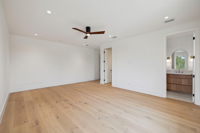 724 Windsong Dr, Inlet Beach, FL 32461 - unfurnished bedroom with visible vents, light wood-type flooring, and recessed lighting