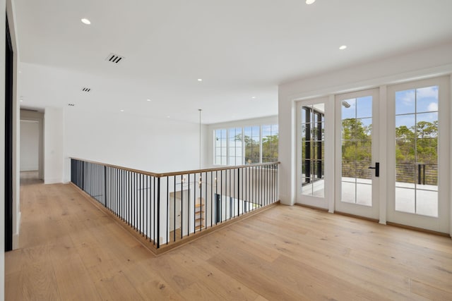 724 Windsong Dr, Inlet Beach, FL 32461 - hallway featuring light wood finished floors, visible vents, and recessed lighting