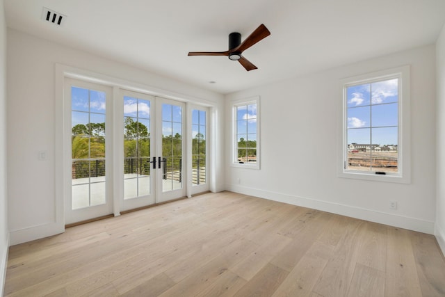 724 Windsong Dr, Inlet Beach, FL 32461 - spare room featuring baseboards, french doors, and visible vents