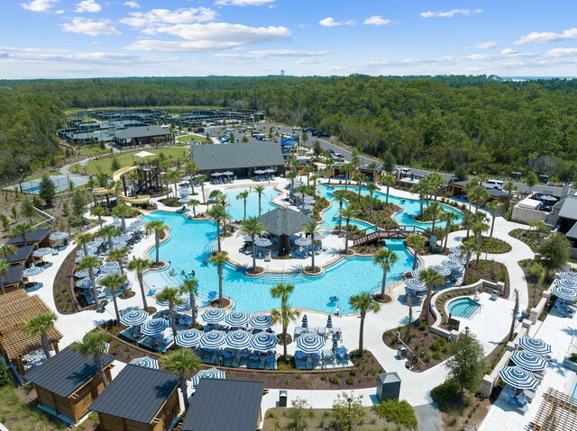 724 Windsong Dr, Inlet Beach, FL 32461 - bird's eye view featuring a view of trees