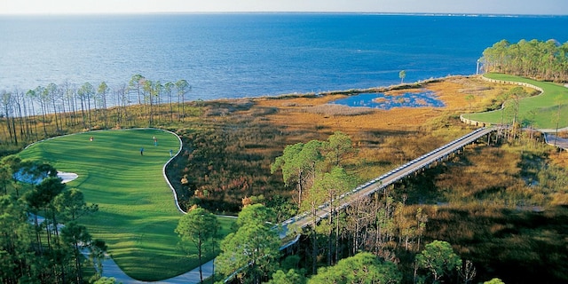 4214 Beachside Two Dr # 214, Miramar Beach, FL 32550 - aerial view of property's location with a large body of water and a local golf course