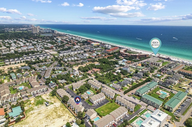 241 Ellis Rd Unit 24, Miramar Beach, FL 32550 - birds eye view of property with a water view and a view of the beach