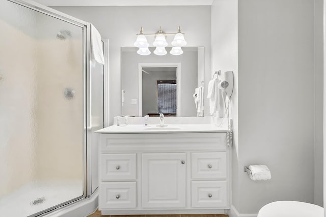 16819 Front Beach Rd Unit 1110, Panama City Beach, FL 32413 - full bath with a shower stall, vanity, and toilet