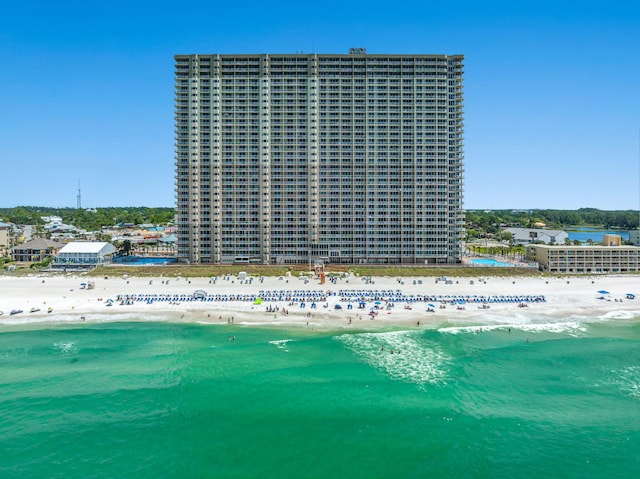 16819 Front Beach Rd Unit 1110, Panama City Beach, FL 32413 - bird's eye view with a view of the beach and a water view