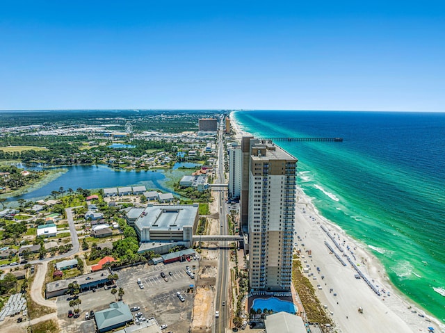 16819 Front Beach Rd Unit 1110, Panama City Beach, FL 32413 - aerial view featuring a water view and a view of the beach