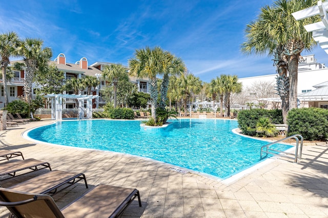9200 Baytowne Wharf Blvd Unit 441, Miramar Beach, FL 32550 - community pool with a pergola and a patio area