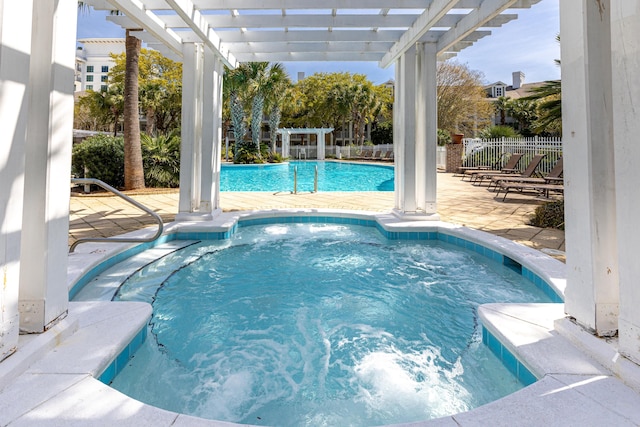 9200 Baytowne Wharf Blvd Unit 441, Miramar Beach, FL 32550 - community pool with a pergola, fence, and a patio area