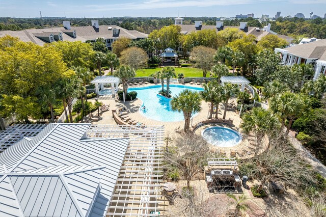9200 Baytowne Wharf Blvd Unit 441, Miramar Beach, FL 32550 - drone / aerial view of a pool area