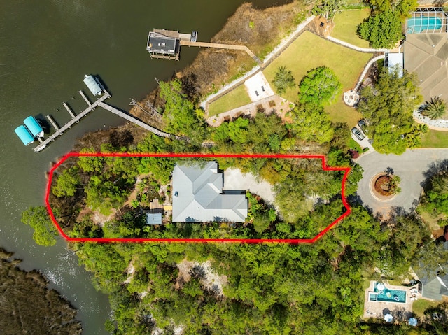 135 Bayou Point Dr, Santa Rosa Beach, FL 32459 - birds eye view of property with a water view