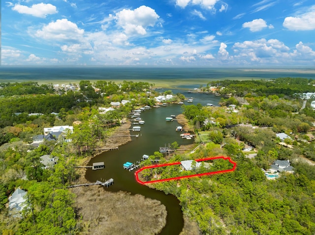 135 Bayou Point Dr, Santa Rosa Beach, FL 32459 - bird's eye view with a water view