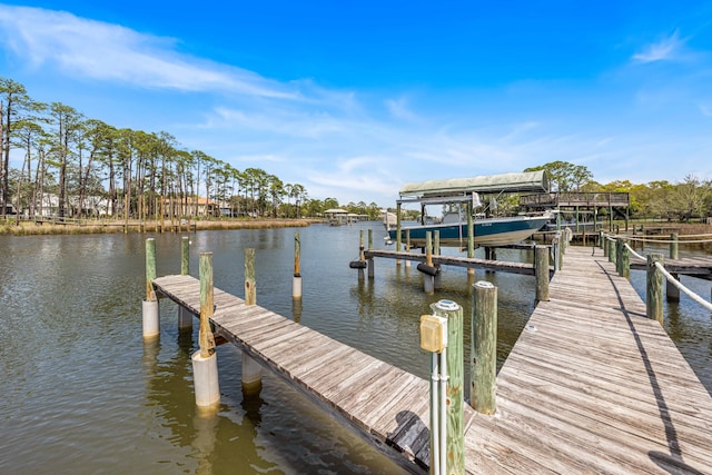 135 Bayou Point Dr, Santa Rosa Beach, FL 32459 - view of dock with boat lift and a water view