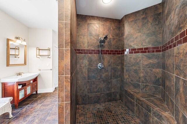 135 Bayou Point Dr, Santa Rosa Beach, FL 32459 - full bath with vanity and tiled shower