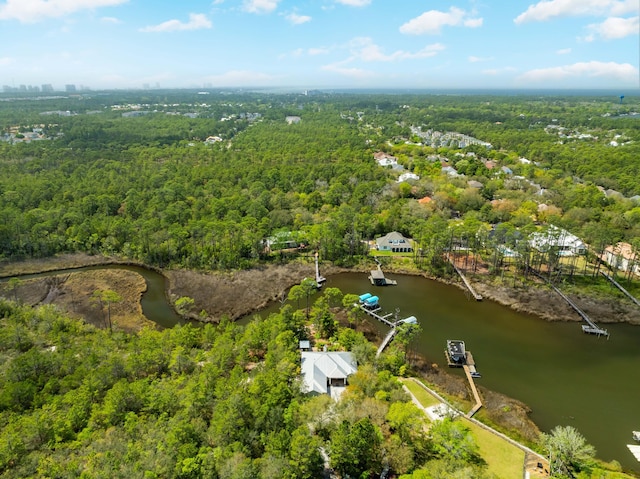 135 Bayou Point Dr, Santa Rosa Beach, FL 32459 - aerial view with a forest view and a water view