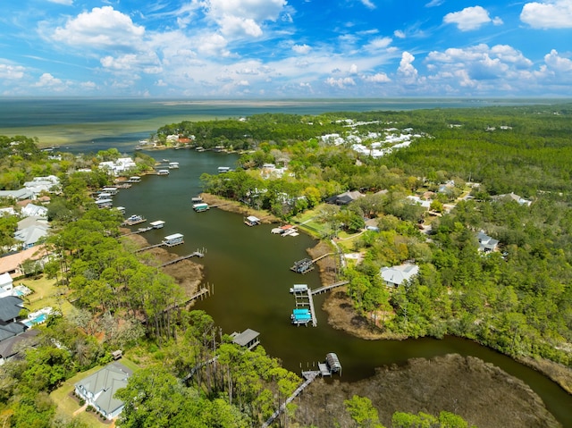 135 Bayou Point Dr, Santa Rosa Beach, FL 32459 - birds eye view of property with a water view