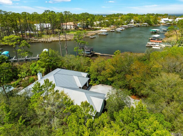 135 Bayou Point Dr, Santa Rosa Beach, FL 32459 - drone / aerial view featuring a water view